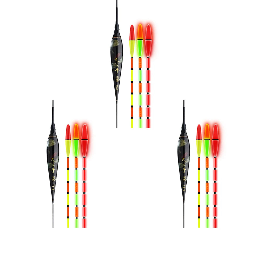 Fish Bite Reminder Thickened Eye-catching Luminous Fishing Floats Bite Hook Color Changing Sensitivity Night Accessories Tackle Peaceful Pleasures Health and Wellness