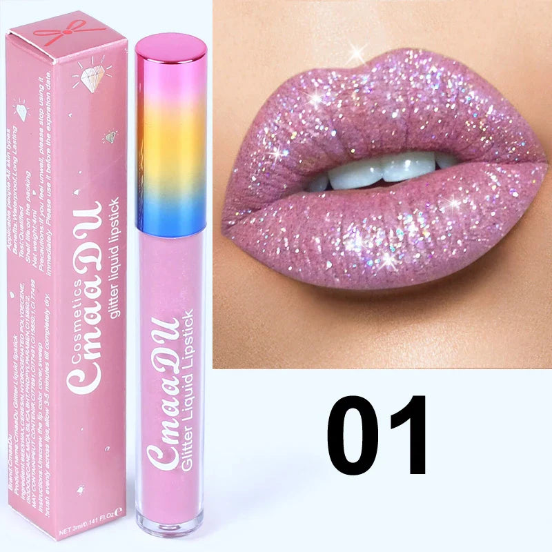 Cmaadu Shimmer Glitter Lip Gloss – Plumping, Waterproof & High Shine