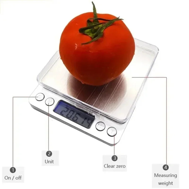 Digital Kitchen Scale Kitchen Measuring Scales Mini Pocket Precision Jewelry Electronic Balance De Cuisine Weight Gold Food Bar Peaceful Pleasures Health and Wellness