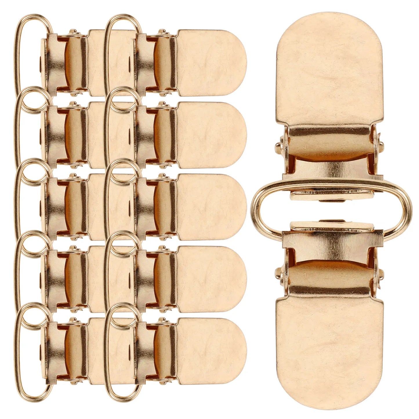 20Pcs Duckbill Buckle Heavy Duty Iron Garter Strap Buckle Reusable Non-Slip Sock Clamp Adjustable for Socks Garters Suspender Peaceful Pleasures Health and Wellness Default Title