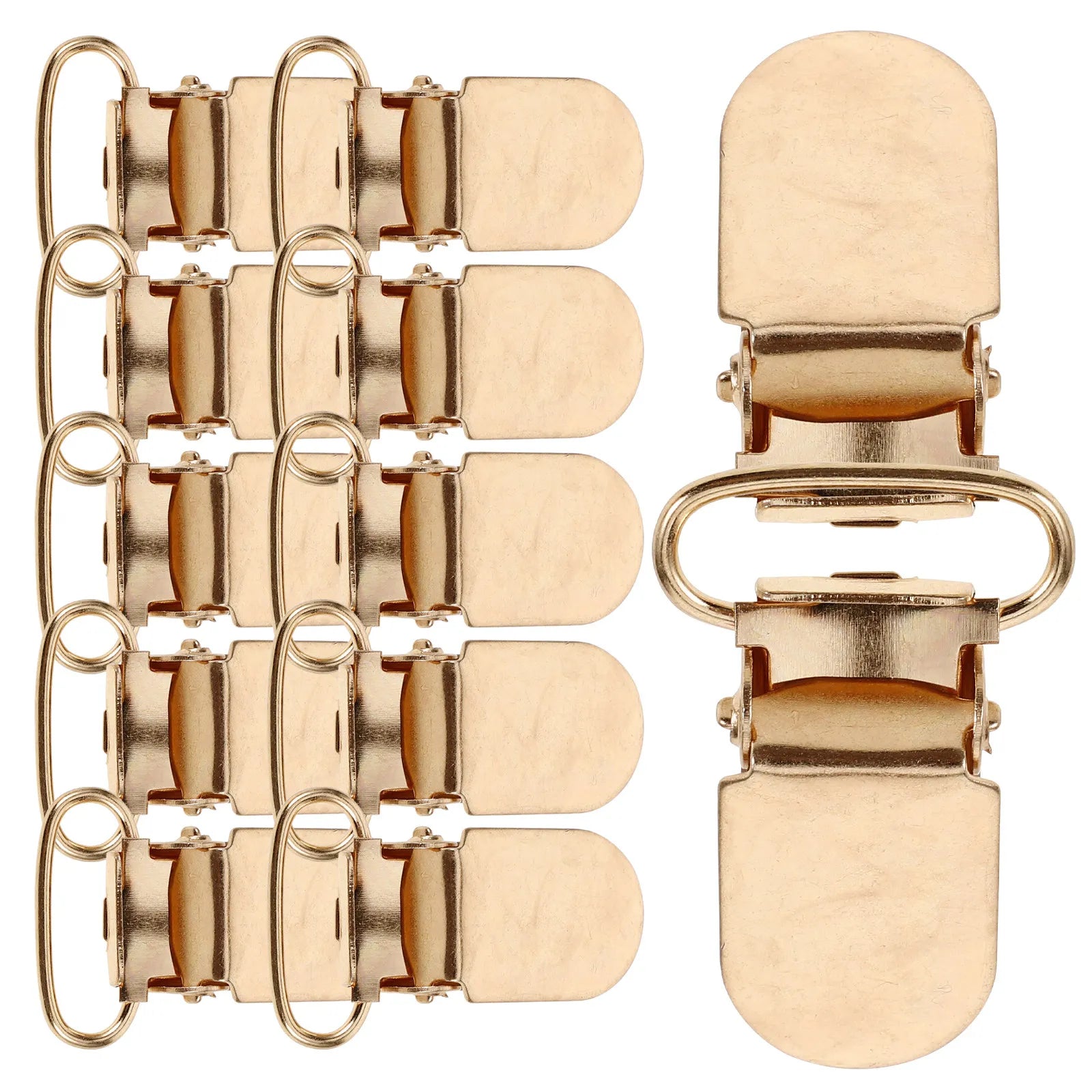 20Pcs Duckbill Buckle Heavy Duty Iron Garter Strap Buckle Reusable Non-Slip Sock Clamp Adjustable for Socks Garters Suspender Peaceful Pleasures Health and Wellness Default Title