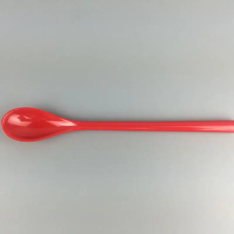 Candy Color Plastic Long Handle Dessert Spoons Dinner Tea Spoon Tableware Flatware Stirring Coffee Kitchen Scoops Soup Peaceful Pleasures Health and Wellness Red