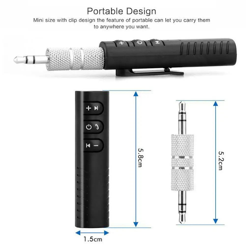 Wireless BT Compatible 5.0 Receiver Transmitter Adapter 3.5mm Jack For Car Music Audio Aux Headphone Reciever Handsfree Reciever Peaceful Pleasures Health and Wellness
