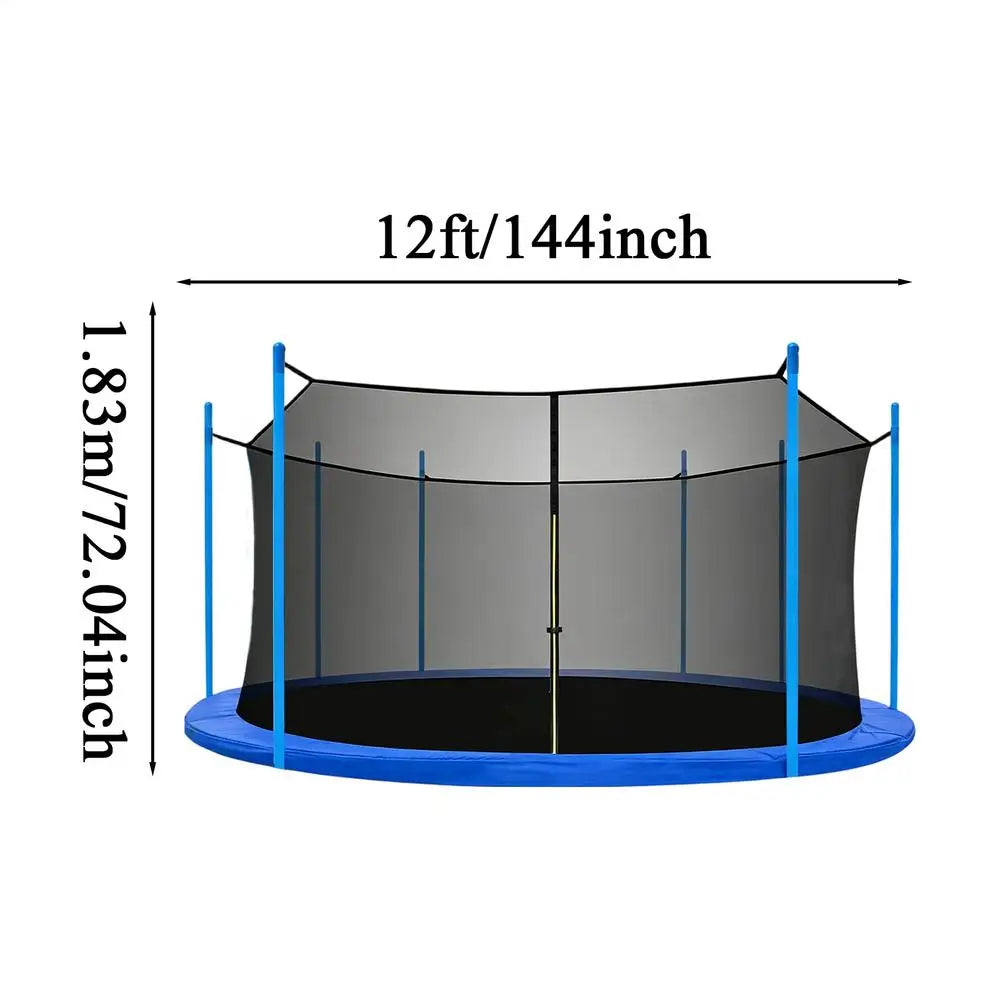 12ft & 14ft Round Trampoline Replacement Safety Net | 6 & 8 Pole