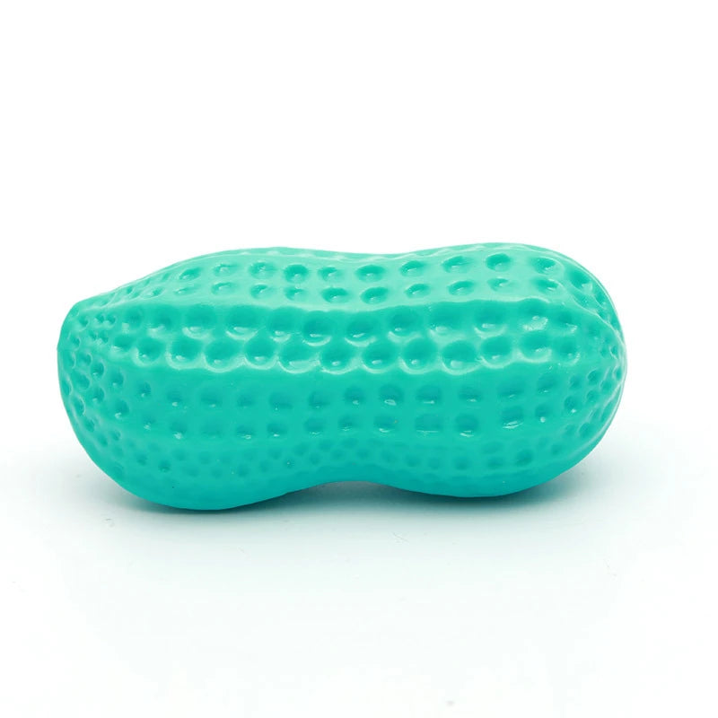 Dog Squeaky Peanut Chew Toy | TPR Teeth Cleaning Interactive