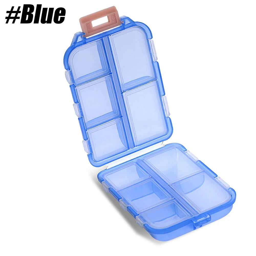 1PC Pill Case Portable Small Weekly Travel Pill Organizer Portable Pocket Pill Box Dispenser for Vitamin Container Medicine Box Peaceful Pleasures Health and Wellness Blue