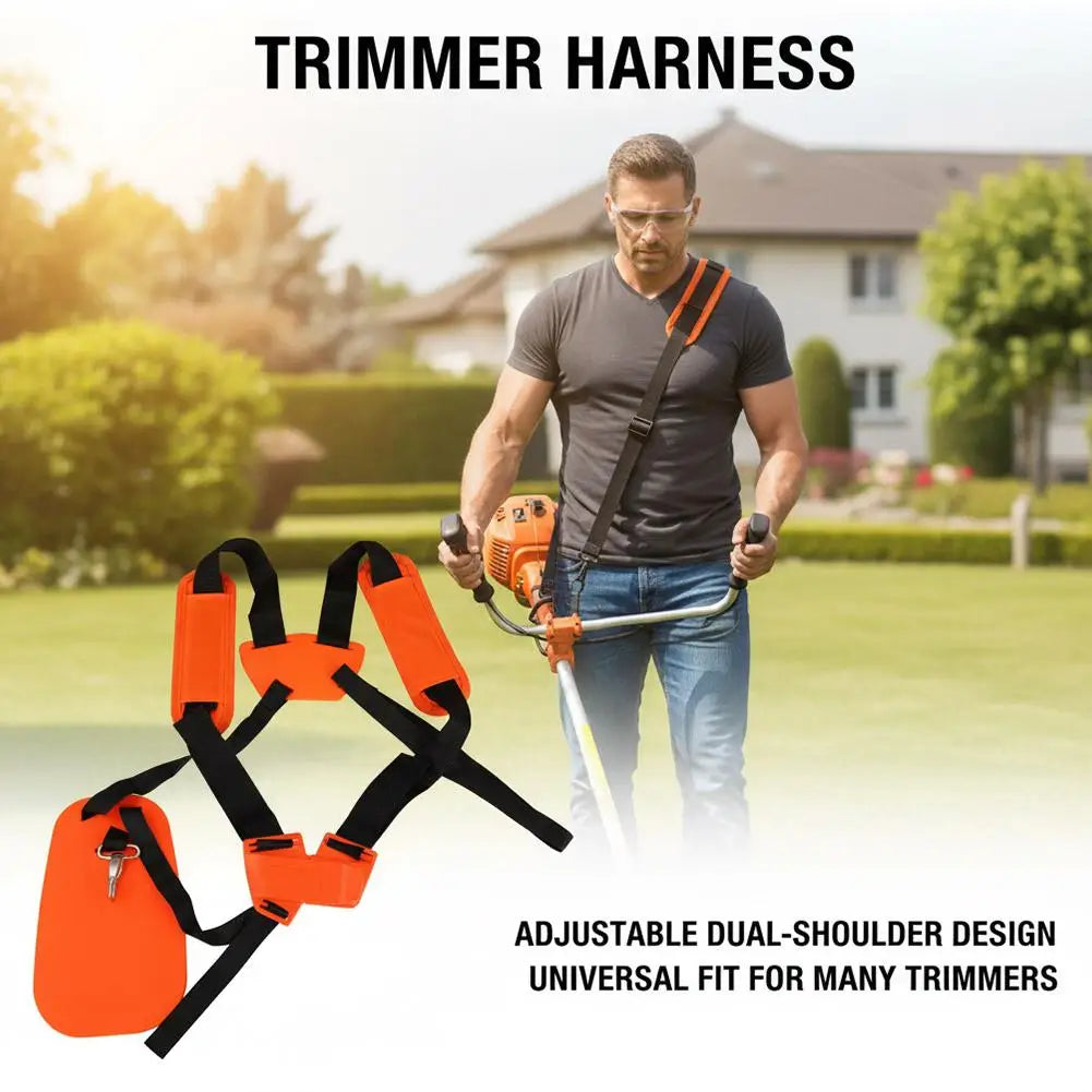 Brush Cutter Strap Trimmer Shoulder Strap Lawn Mower Harness Strap Double Shoulder Nylon Belt for Brush Cutter Strimmer Harness Peaceful Pleasures Health and Wellness