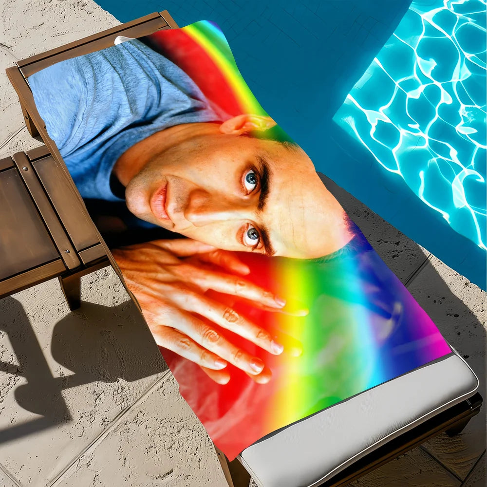 Nicolas Cage Quick-Dry Beach Towel | Soft Pool & Travel Gift Novelty Beach Towel Peaceful Pleasures Health and Wellness z1 STJ70x140CM