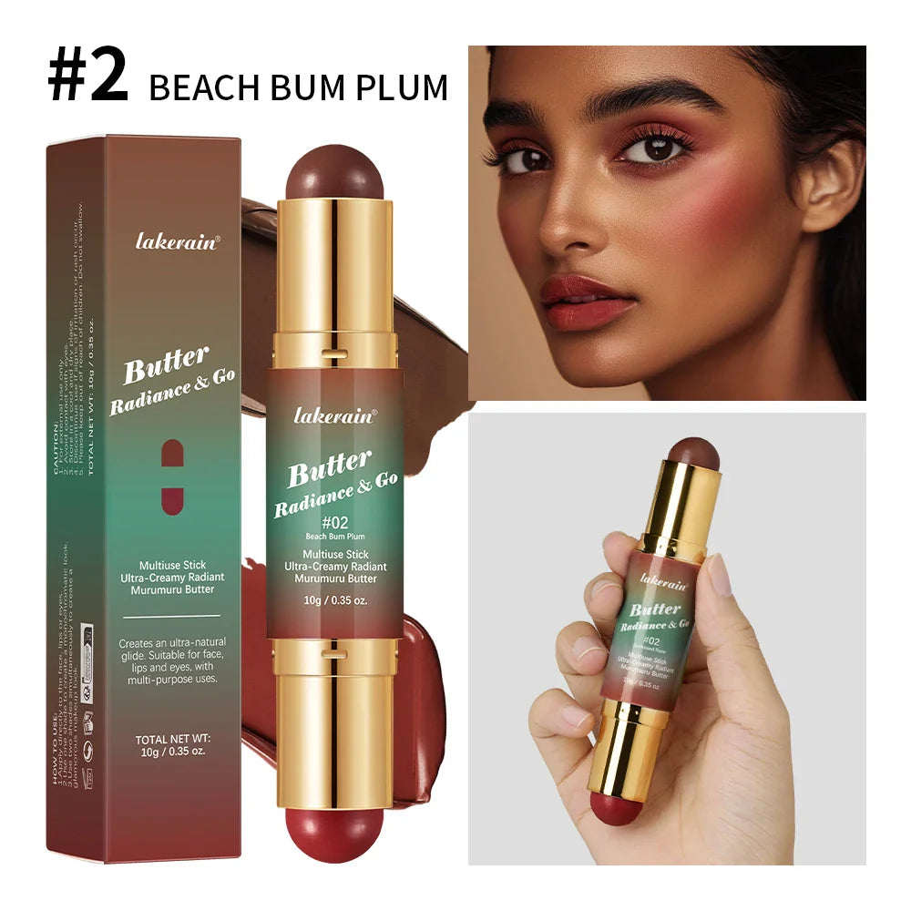 2-in-1 Bronzer & Blush Stick – Matte Glow Contour Makeup