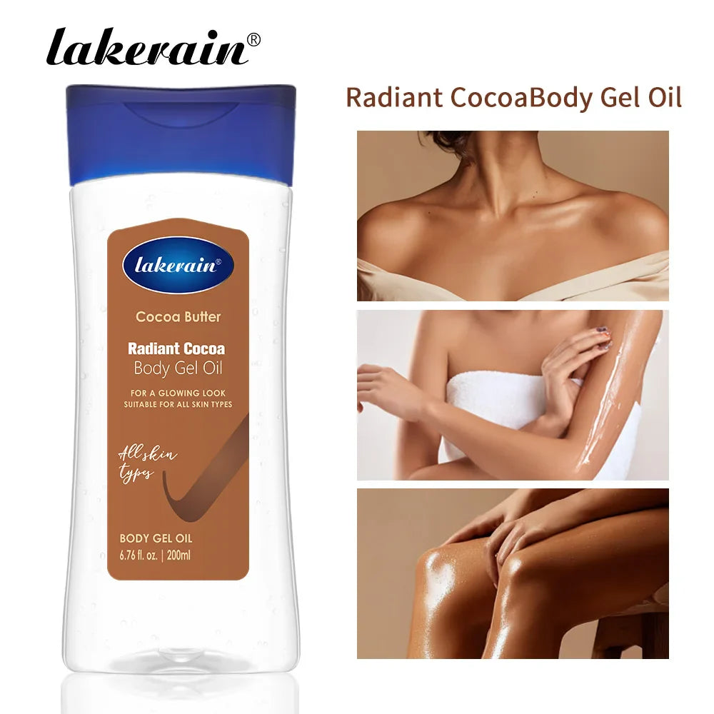 200ml Cocoa Body Oil Gel – Deep Hydration & Radiant Glow
