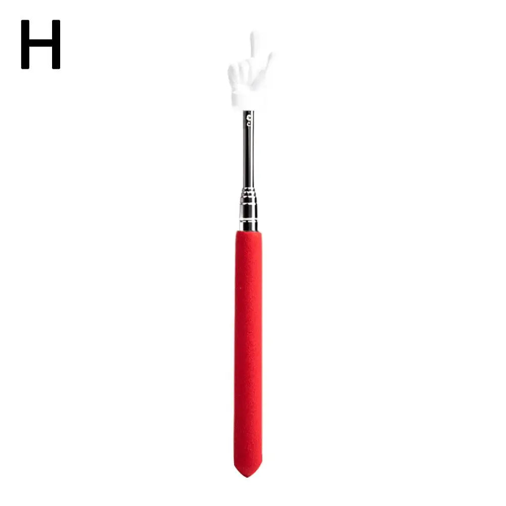 Colorful Finger Design Retractable Teacher Pointer Anti-slip Handle Teaching Guide Pointer Teaching Stick Whiteboard Pointer Peaceful Pleasures Health and Wellness H