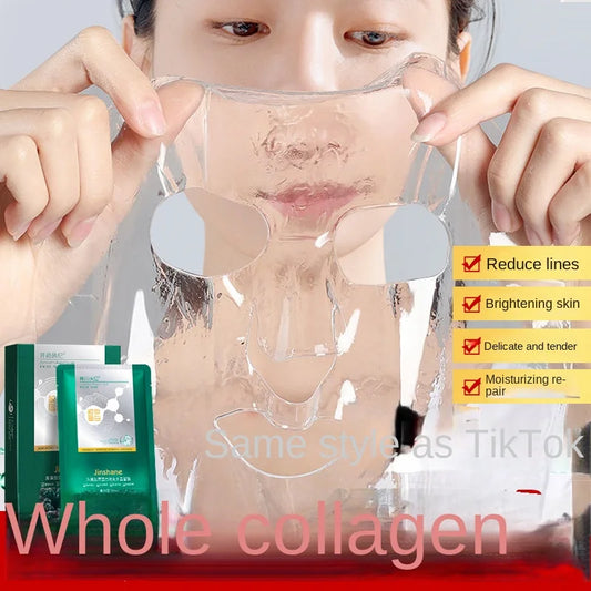 5pcs*30ml Tiktok Hot Sale Seaweed Collagen Filling Crystal Mask Replenishing Fruit Jelly Skin Transparent Mask Skin Care Masque Peaceful Pleasures Health and Wellness