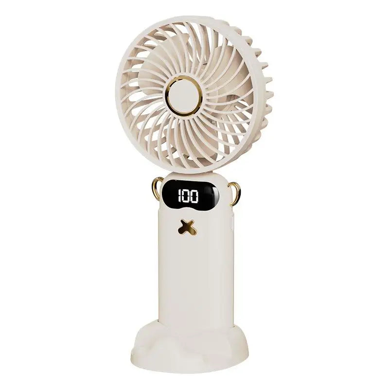 Portable Handheld Mini Fan 6 Speed 90° Foldable Fan LED Digital Display 3600mAh Rechargeable Cooling Fan for Outdoor Travel Peaceful Pleasures Health and Wellness B