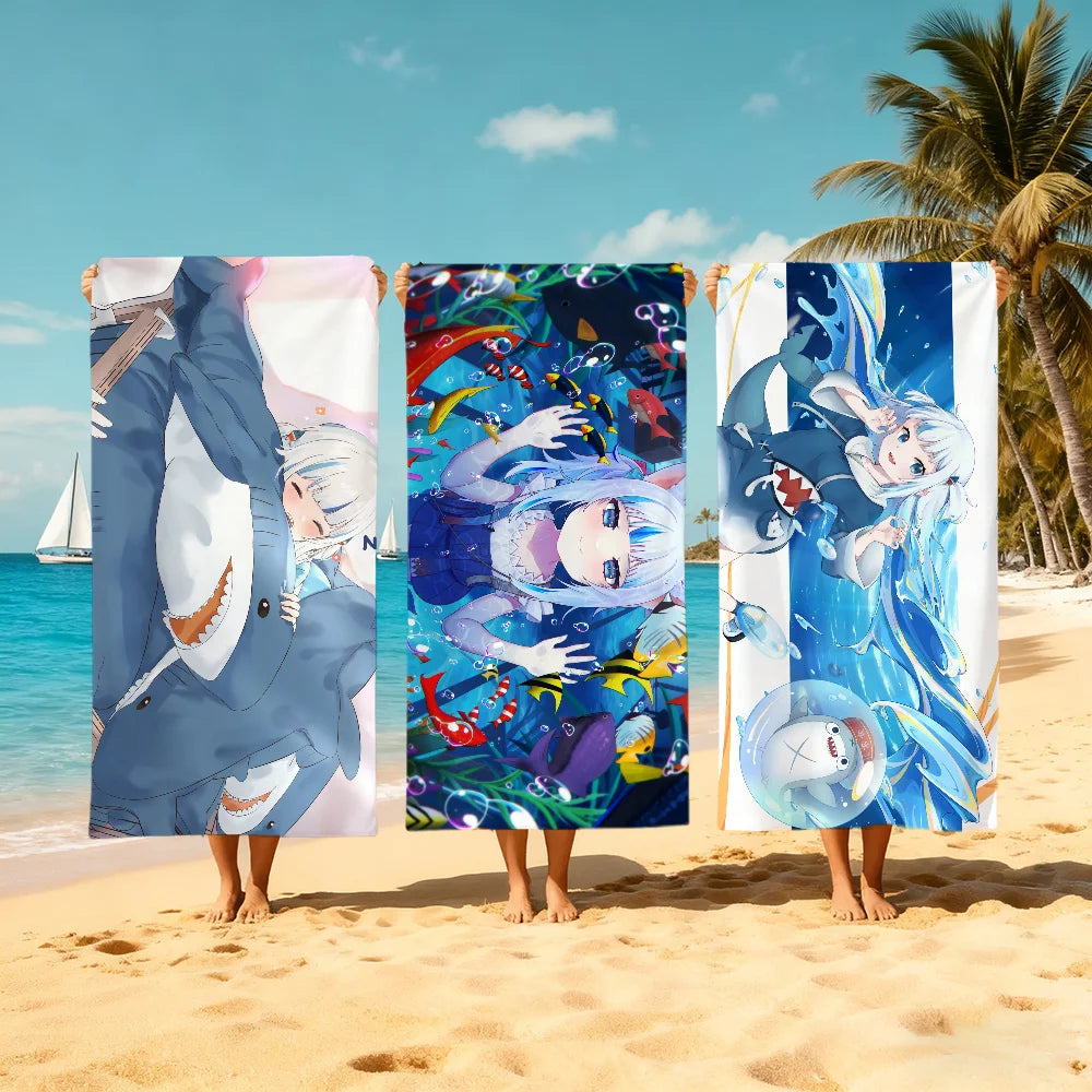 Gawr Gura Hololive Anime Beach Towel – Quick Dry & Soft