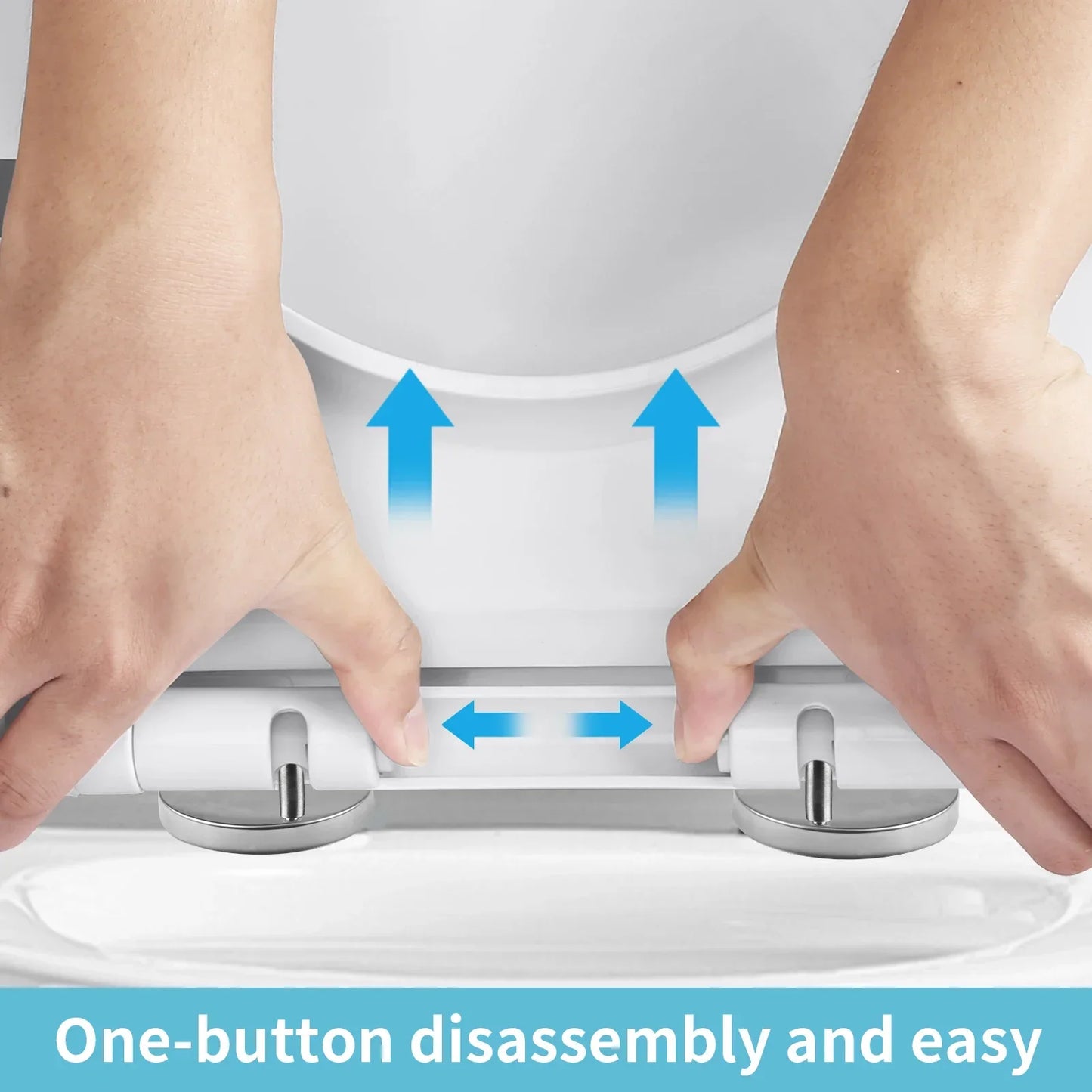 Square Slow-Close Toilet Seat Lid Cover Set Quick Release Thicken Replacement Universal Easy Installation For Home Peaceful Pleasures Health and Wellness