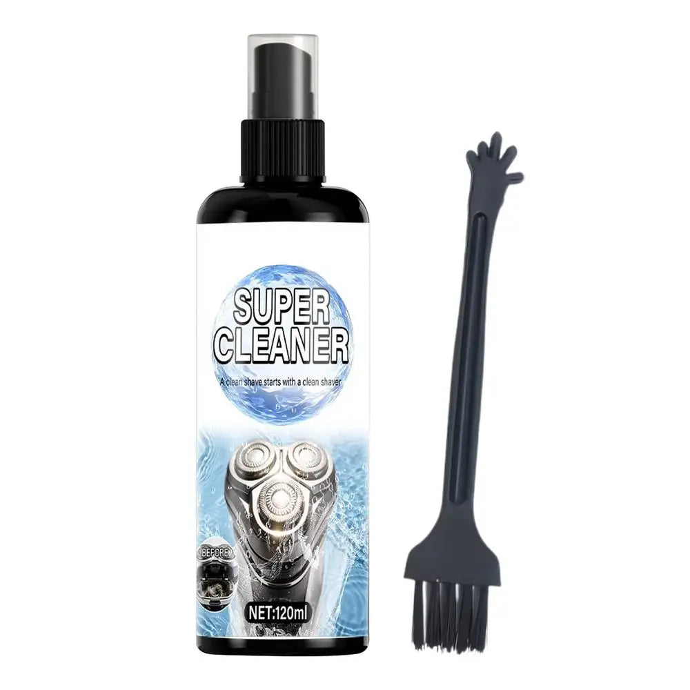 Electric Shaver Cleaner Spray 120ml with Brush | Trimmer Care