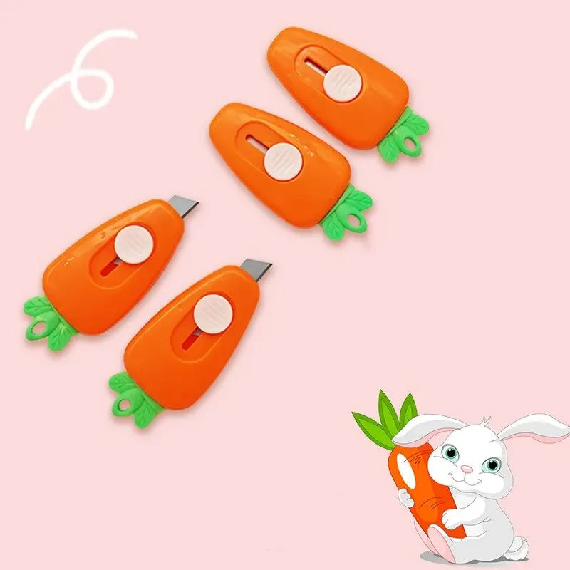 Cute Carrot Mini Utility Knife | Portable Art & Paper Cutter Mini Utility Knife Peaceful Pleasures Health and Wellness