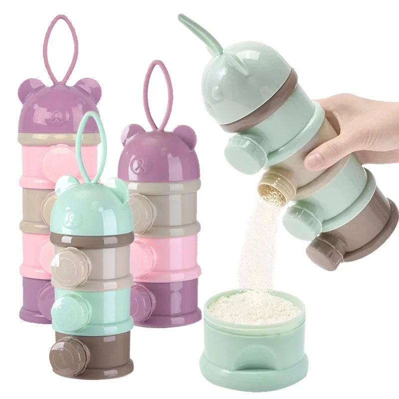 1pc Large capacity baby formula multi-layer packaging box, portable travel bag, moisture-proof sealed rice paste snack box Peaceful Pleasures Health and Wellness