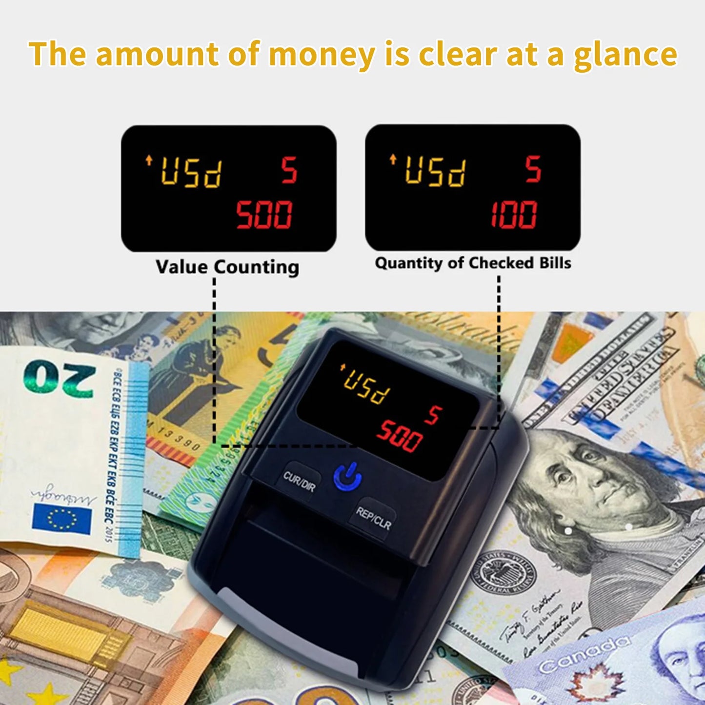 Bisofice AL-130 Money Counter & Counterfeit Detector UV MG IR