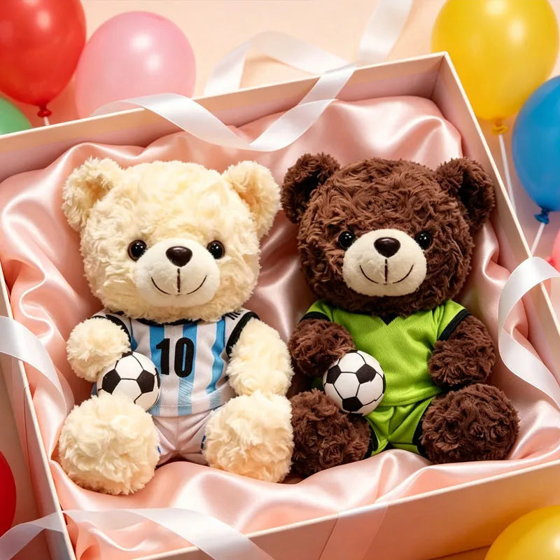 Soccer Teddy Bear Plush Toy | Football Fan Gift 23cm