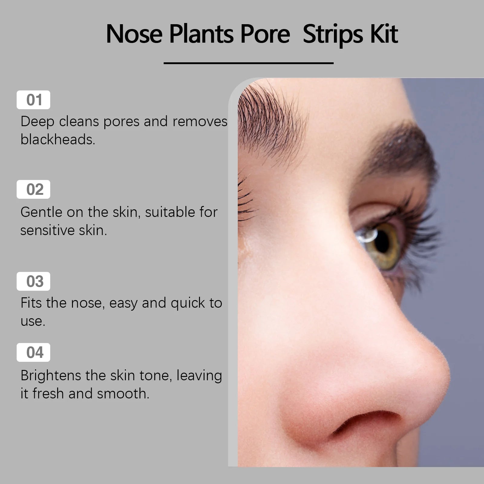 Blackhead Remover Nose Mask Set Deep Cleaning Nose Blackhead Remove Cuticles Brightening Skin 2% Bha Nose Plants Pore Strips Kit Peaceful Pleasures Health and Wellness