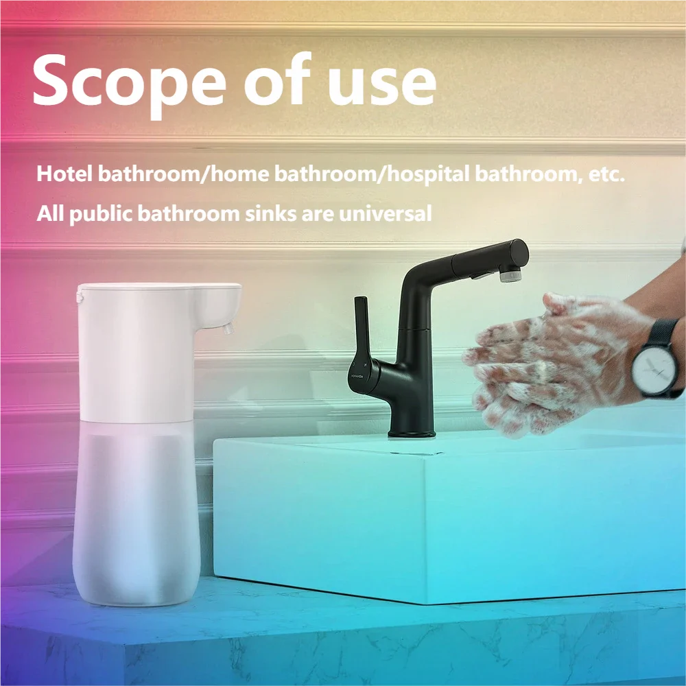 HOMEFISH Smart Sensor Automatic Soap Dispenser 350ml USB Charging Contactless Soap Foam Dispenser Hand Sanitizer Machine Peaceful Pleasures Health and Wellness