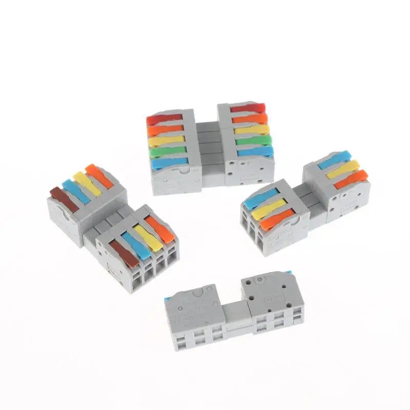 2/4Pcs Universal Compact Electrical Wiring Connectors Push-in Butt Conductor Terminal Block Docking Mini Quick Wire Connector Peaceful Pleasures Health and Wellness