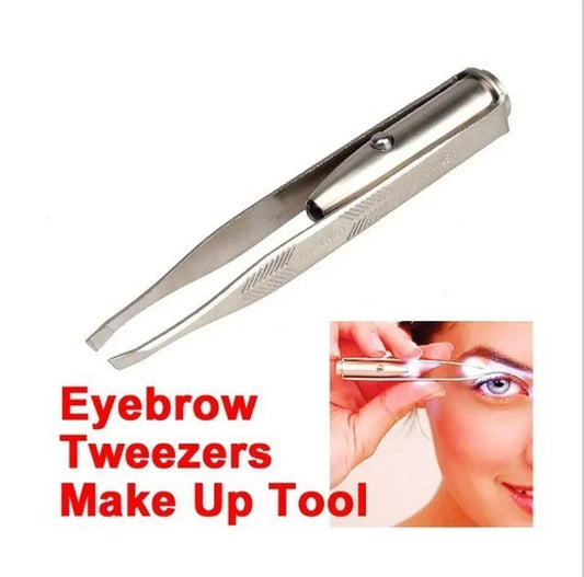 5pcs Portable Stainless Steel Smart Design Eyebrow Hair Remove Tweezer with LED Light Makeup Tool Peaceful Pleasures Health and Wellness
