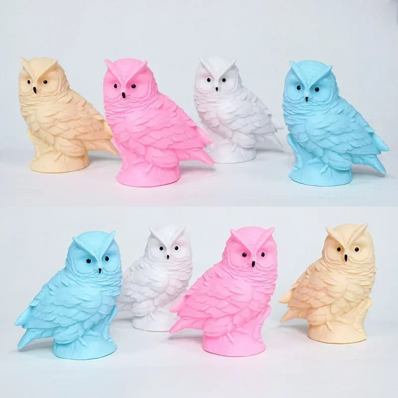 Cartoon Owl LED Night Light for Kids' Bedroom – Soft Novelty Glow