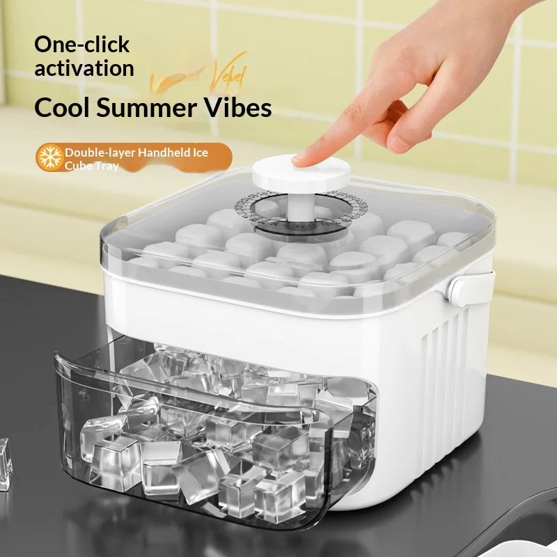 New 50 Grid Ice Tray Ice Mold with Storage Cover and Handle Stackable Silicone Ice Mold Kit for Easy Removal From Refrigerator Peaceful Pleasures Health and Wellness