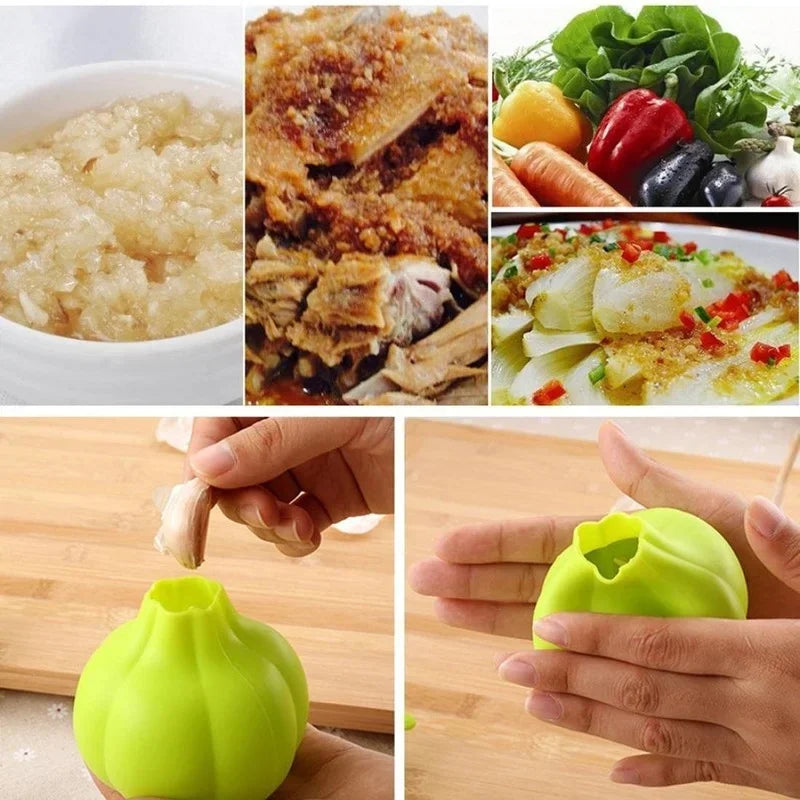 New Kitchen Garlic Peeler Garlic Puree Remover Silicone Garlic Peeler Manual Garlic Peeler Silicone Garlic Peeler Practical Tool Peaceful Pleasures Health and Wellness