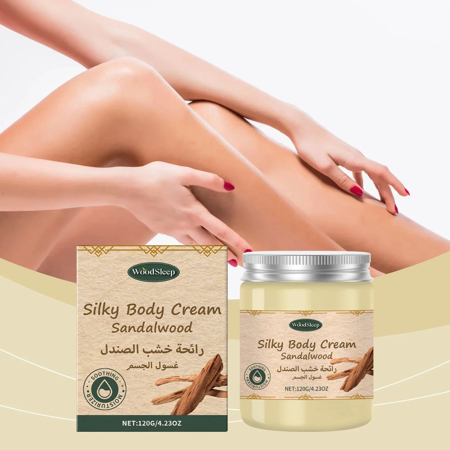 WOODSLEEP Sandalwood Body Cream – Moisturizing & Brightening