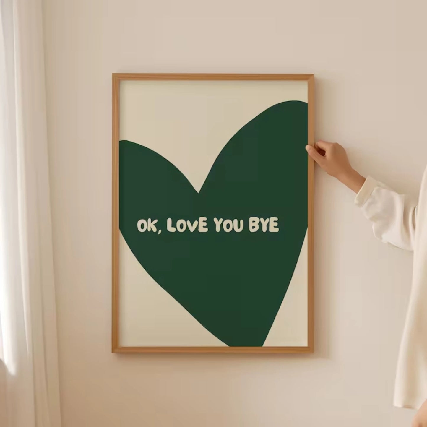 Ok Love You Bye Olivia Dean Wall Art Print Canvas Painting Poster Picture For Living Room,Bedroom Home Decor Peaceful Pleasures Health and Wellness G3599-6 40x60cm No Frame