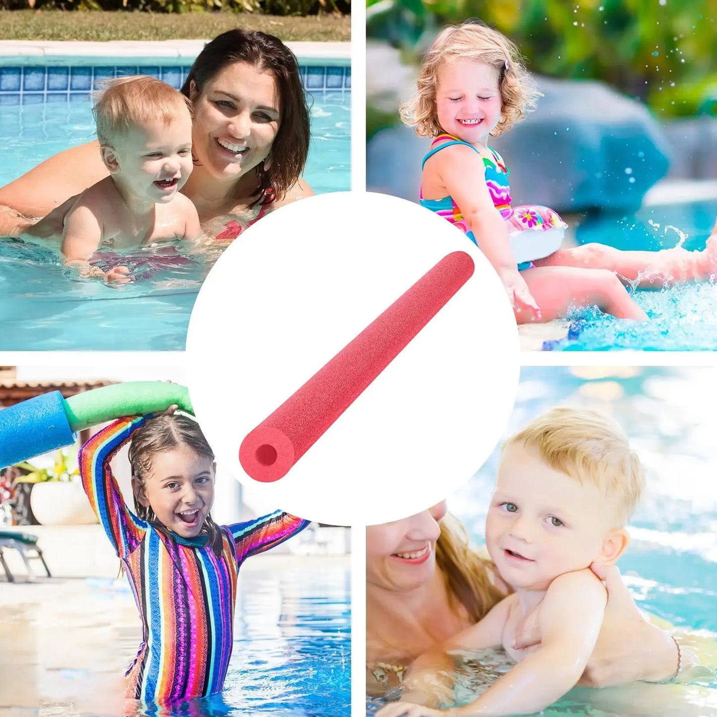 1.2m Foam Pool Noodle – Hollow Float Stick for Kids & Family