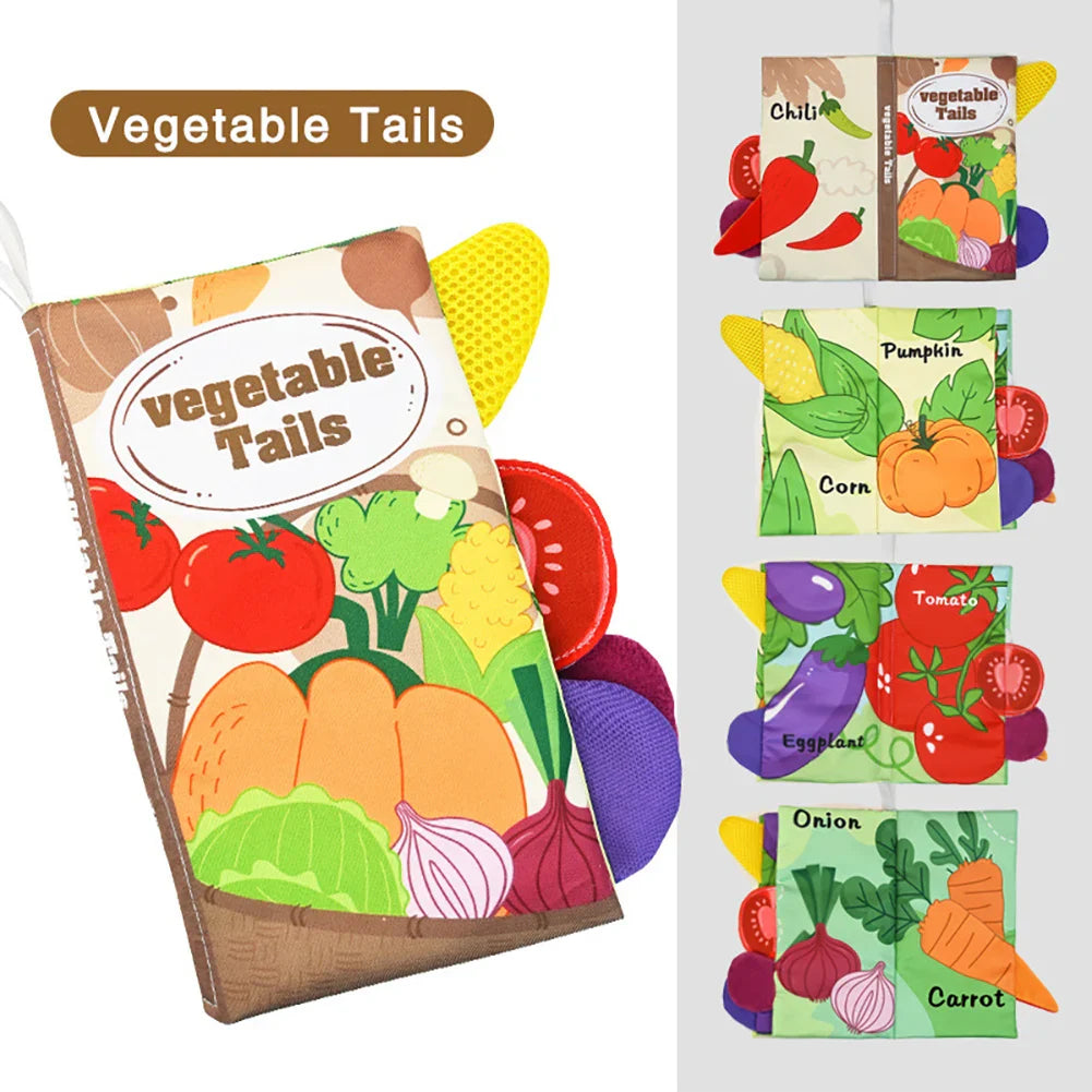 Baby Crinkle Cloth Book – 3D Animal Sensory Toy for Infants