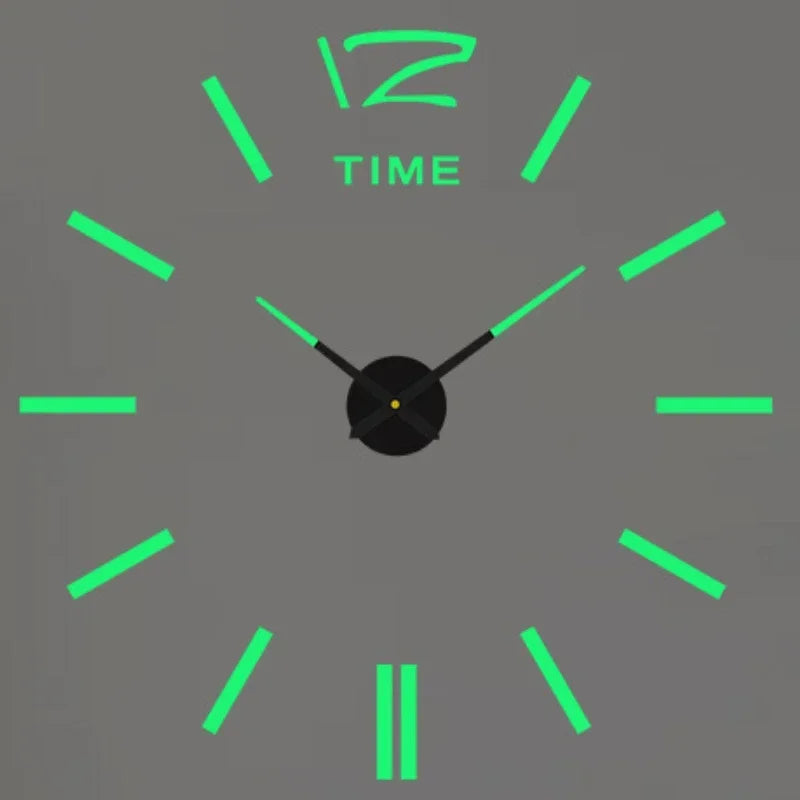 Large 3D Wall Clock Luminous Classic Wall Clocks DIY Digital Clock Wall Watches Stickers Silent Clock for Home Living Room Table Peaceful Pleasures Health and Wellness 056 Luminous 3D 51 inch(130cm)