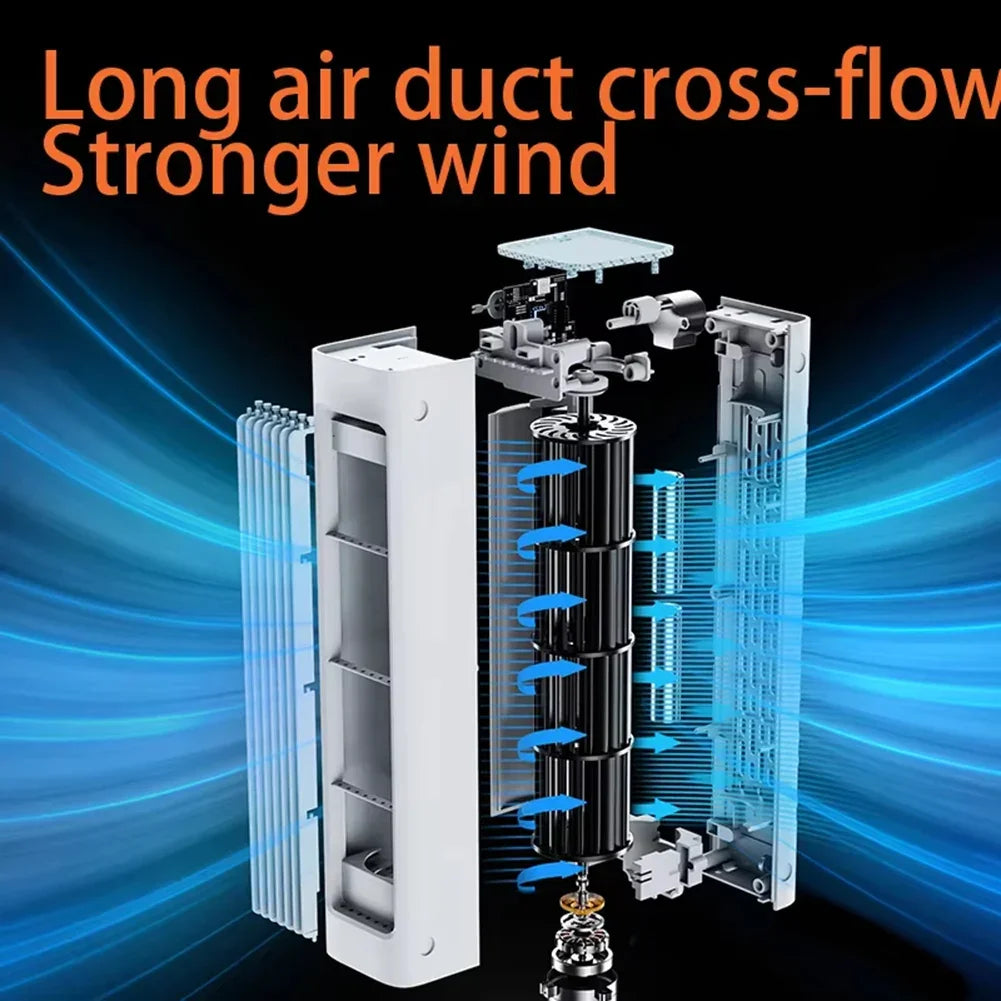 3000mAh Wall-Mount Bladeless Fan – Silent Air Cooler Peaceful Pleasures Health and Wellness