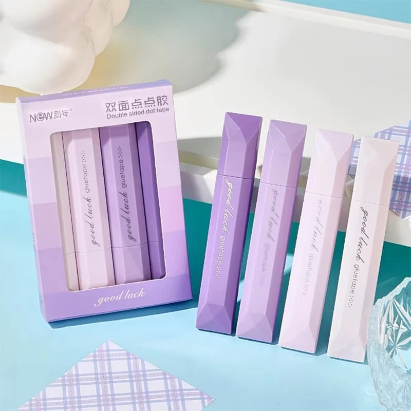 4-Pack Waterproof Glue Tape Rollers for Scrapbooking & Crafts