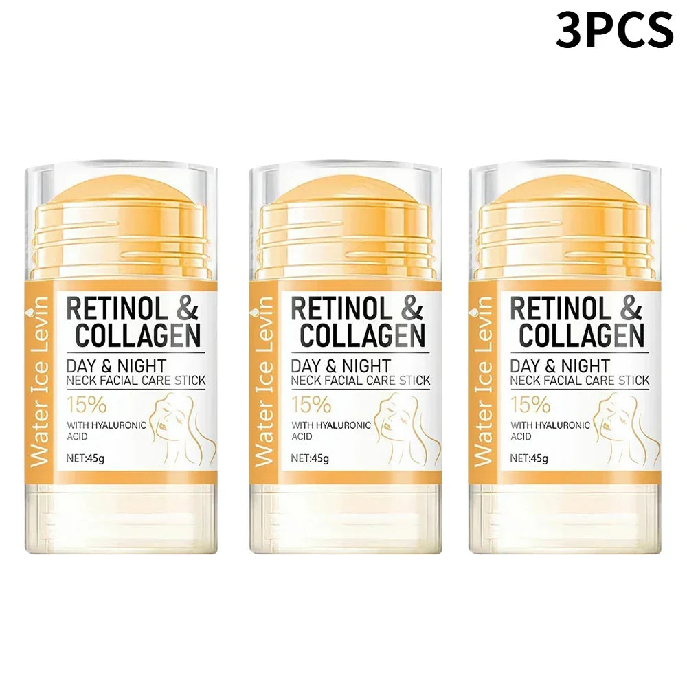 Retinol Lifting Firming Cream Stick Collagen Day&Night Neck Cream Moisturizing Anti-wrinkles Firming Neck Facial Daily Skincare Peaceful Pleasures Health and Wellness 3PCS
