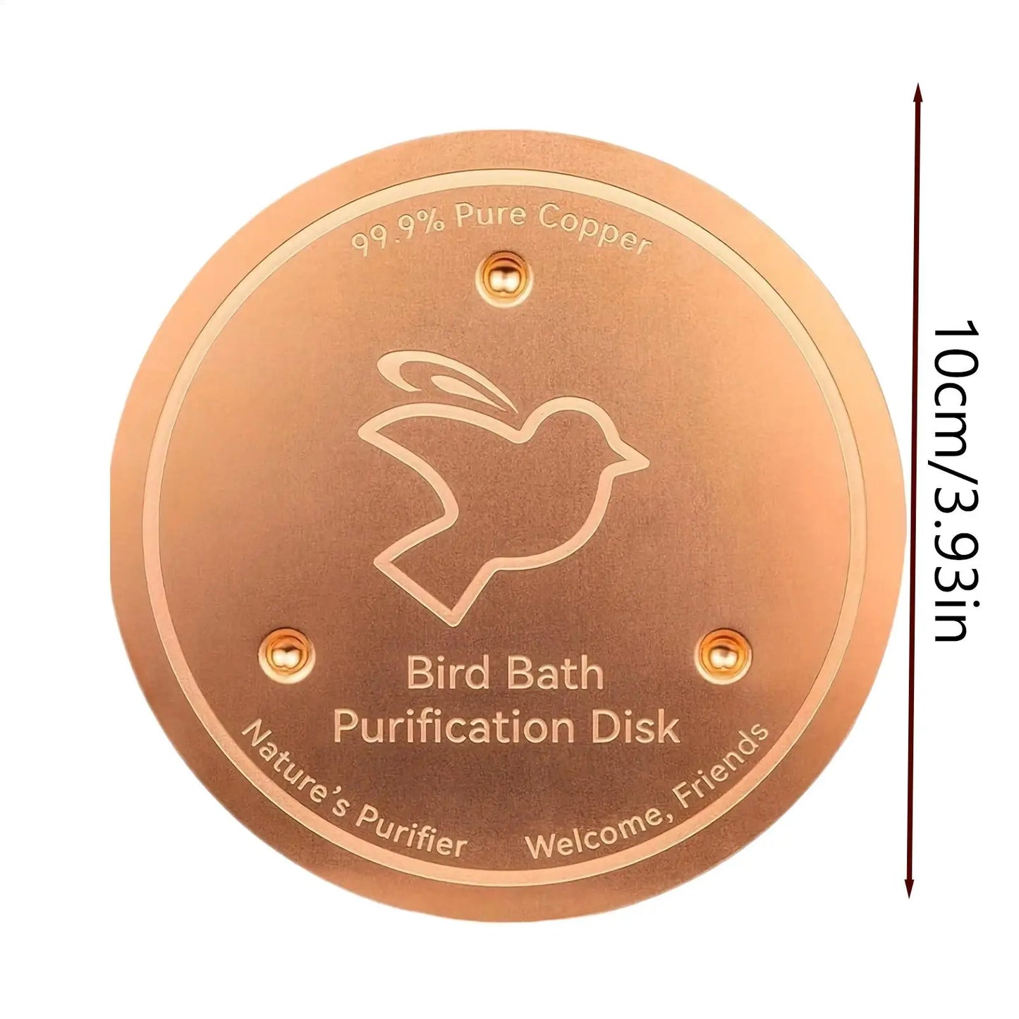 Copper Disk for Bird Bath | Natural Water Purifying Plate