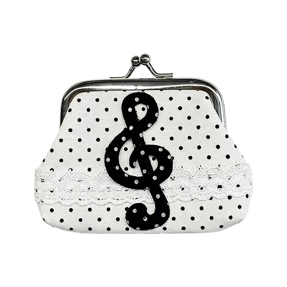 Polka Point Small Wallet Fashion Feast Party Handbag Portable Clutch Bag Mini Coin Purse Cosmetics Earphones Storage Bag Peaceful Pleasures Health and Wellness F