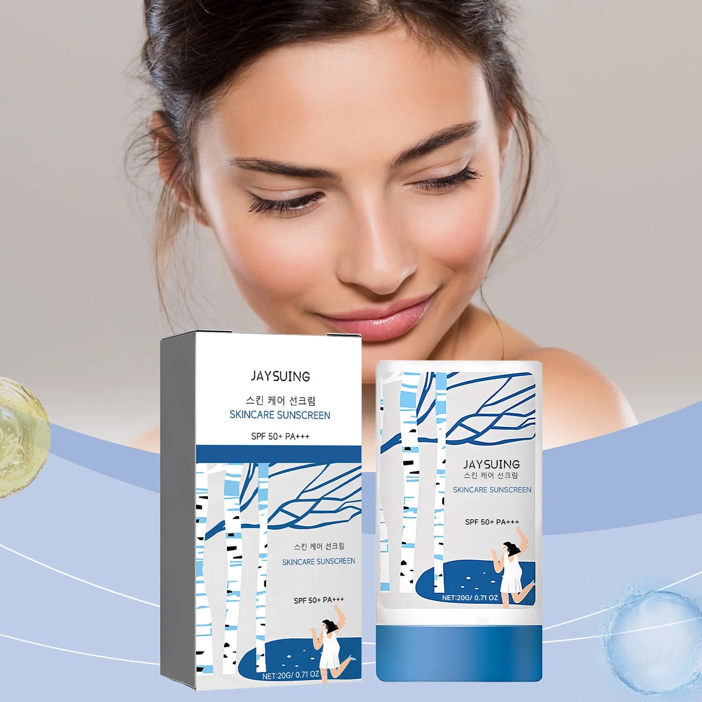 UV Sunscreen Stick Spf50 Lasting Waterproof Moisturize Layer Oil Control Repair Sunburn Antioxidant Skin Sun Protection Cream Peaceful Pleasures Health and Wellness