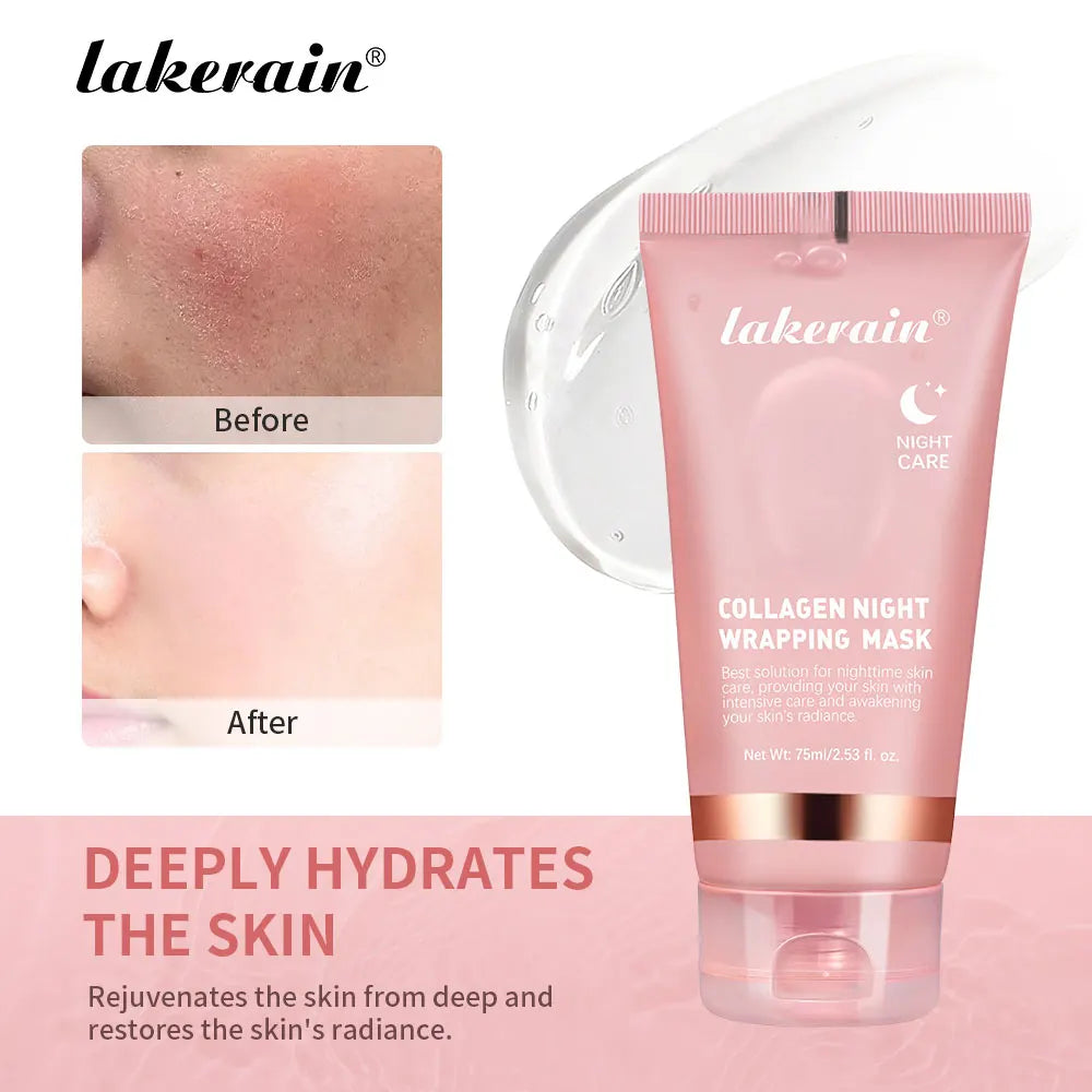 Collagen Wrapping Peel-off Mask Rejuvenation Moisturizing Brightening Korean Face Mask Make Glowy Skin Elasticity Facial Mask Peaceful Pleasures Health and Wellness
