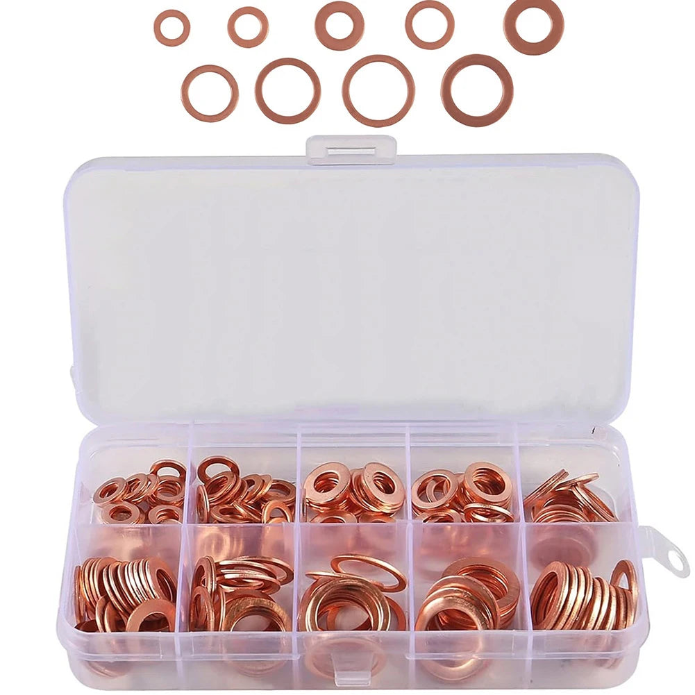 Flat Ring Seal Gasket Fastener Assortment Packing List Electrical