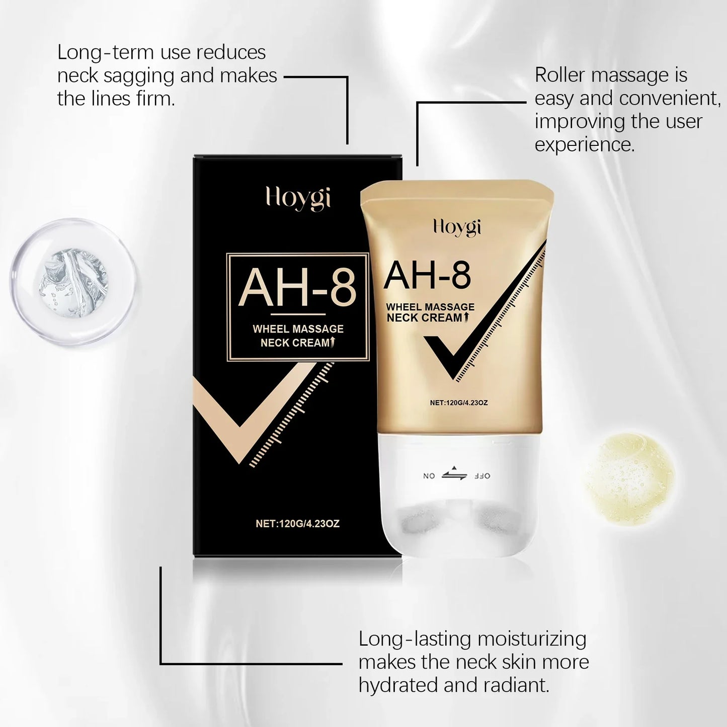 Neck Firming Roll-On Cream – Nourishing Smoother Skin Formula