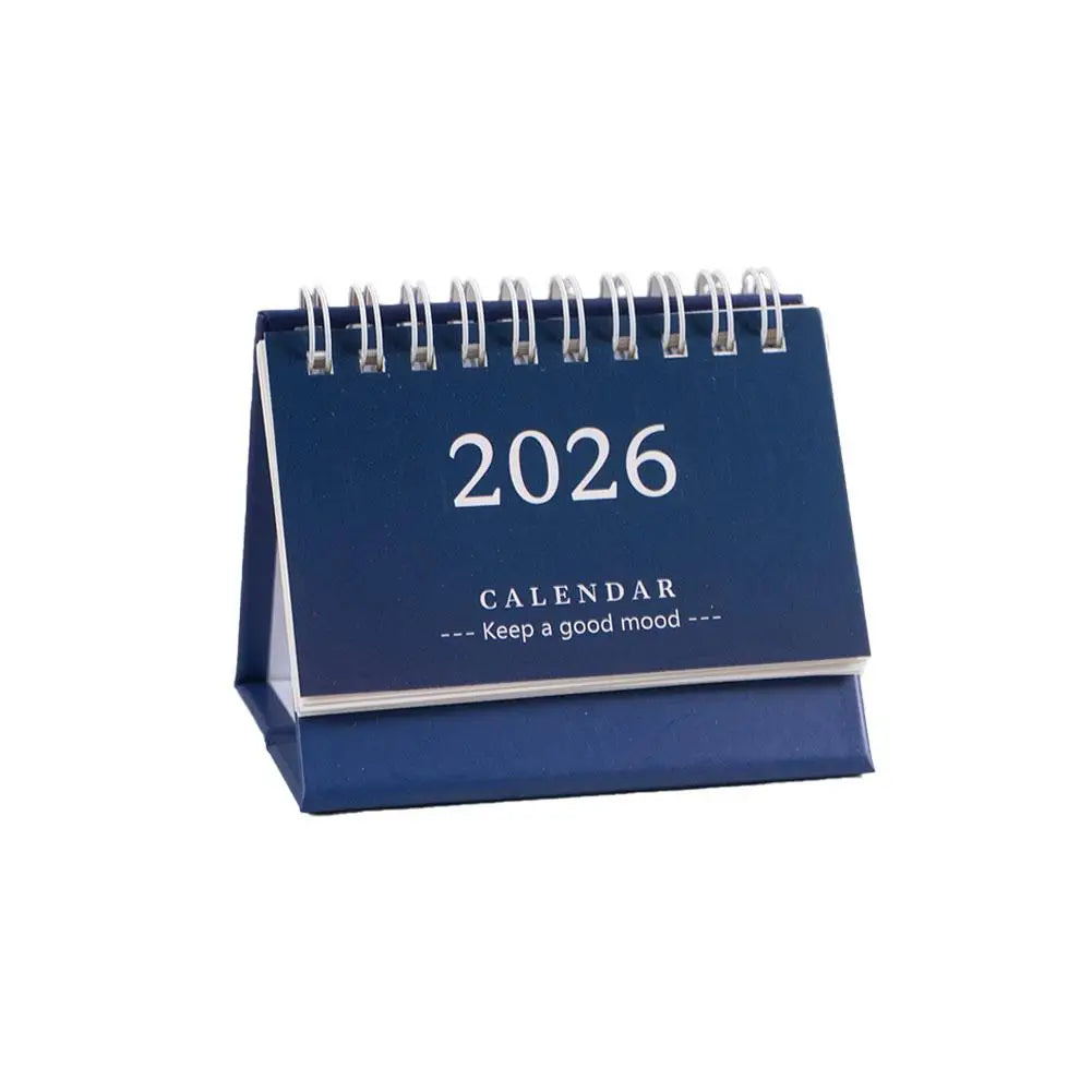 2026 Mini Desk Calendar Simple Style English Mini Desk Calendar Desktop Display Portable Decoration Handmade Diary Peaceful Pleasures Health and Wellness G