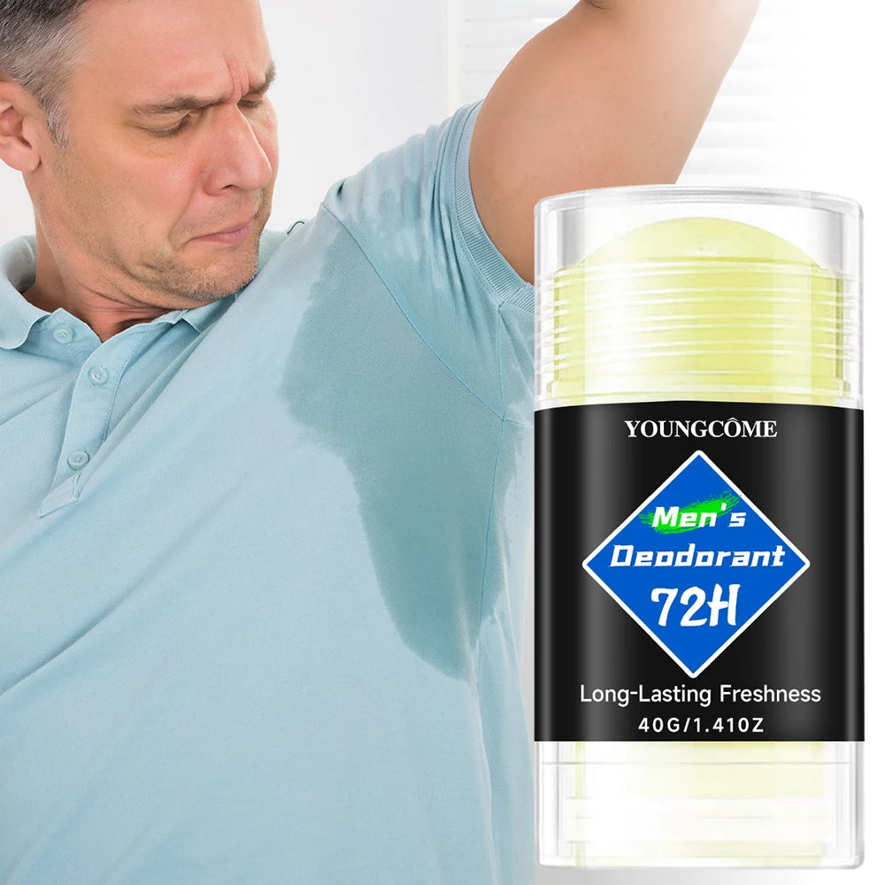 Men's Deodorant Stick Anti Sweating Keep Drying Lasting Fragrance Remove Armpit Odor Underarm Refresh Sticks Fade Body Odor Peaceful Pleasures Health and Wellness