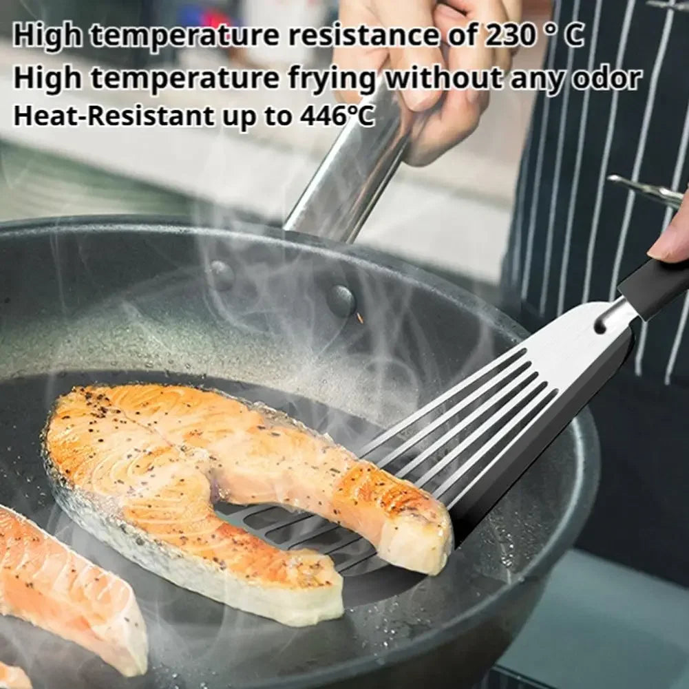 Stainless Steel Frying Spatula Heat-Resistant Non-slip Slotted Turner Fish Flipping Shovel Kitchen Cooking Accessories Peaceful Pleasures Health and Wellness