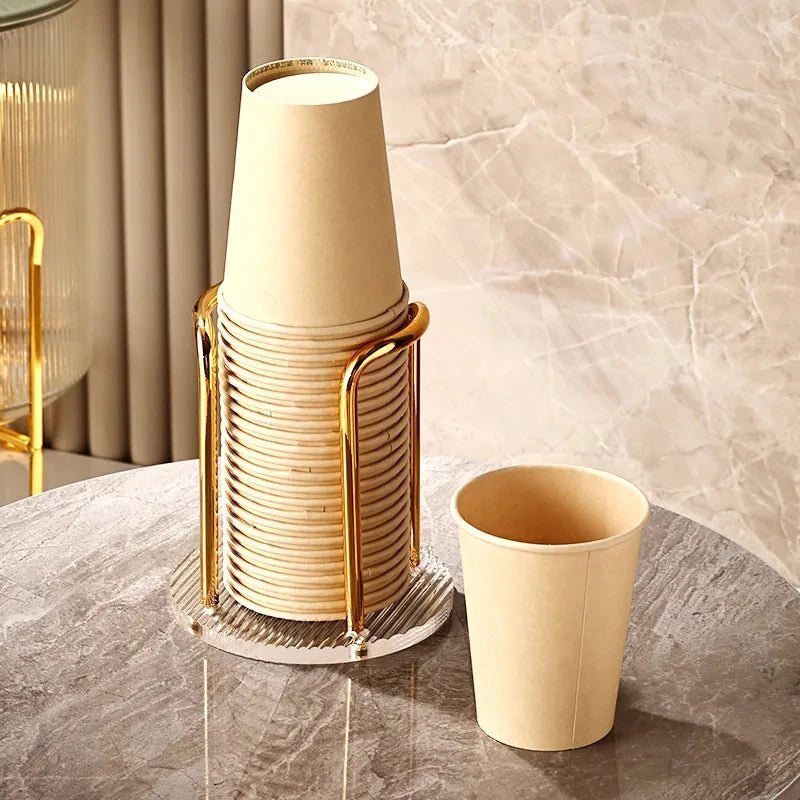 Acrylic Disposable Cup Dispenser Rack & Holder Organizer