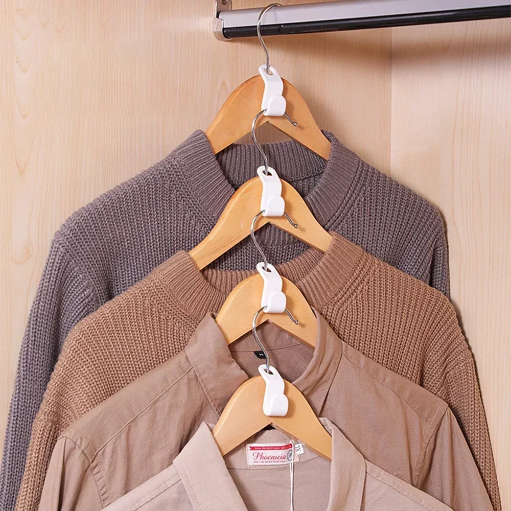 Stackable Hanger Connector Hooks | Space-Saving Closet Organizer